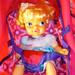 Disney Toys | Disney 13" Babydoll In A Blue Dress In A Pink & Purple 18"Graco Doll Carrier | Color: Blue/Pink | Size: Osg