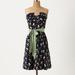 Anthropologie Dresses | Anthropologie Porridge Sing Sweetly Bird Dress Size 4 Strapless Bird A-Line Sash | Color: Blue/Green | Size: 4