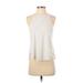 Fabletics Active Tank Top: White Solid Activewear - Women's Size X-Small