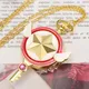 Cardcaptor Sakura Star Wing Key Shaped Quartz Pocket Watch Slim Sweater Magic Clock Japan Anime