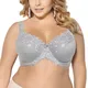 Soutien-gorge en dentelle pour femmes sous-vêtements à armature fine doux gris grande taille