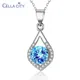 CellMIDWater-Collier pendentif en forme de goutte d'eau pour femme argent 925 bijoux féminins