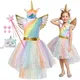 Robe de Rharc-en-ciel pour filles de 3 à 10 ans robe de princesse pour bébé costume de fête