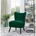 Unique Style Accent Chair Velvet Padded Seat Covering Button-tufted Chair Back Living Room Chair Lounge Chairs with Wood Legs