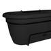 Bloem Lucca Self Watering Oval Window Box Planter: 18" - Black - Balacony Box, Durable & Long Lasting Resin Pot