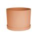 Arlmont & Co. Jamiyla Modern Plastic Planter w/ Saucer Resin/Plastic in Brown | 6 D in | Wayfair 3B924E4D14F04009924DA17471821DDC