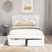 Latitude Run® Full/Double Storage Platform Bed Wood in White | 40.6 H x 54.1 W x 75 D in | Wayfair 16380F4A524E448BBCECB4C55D419714