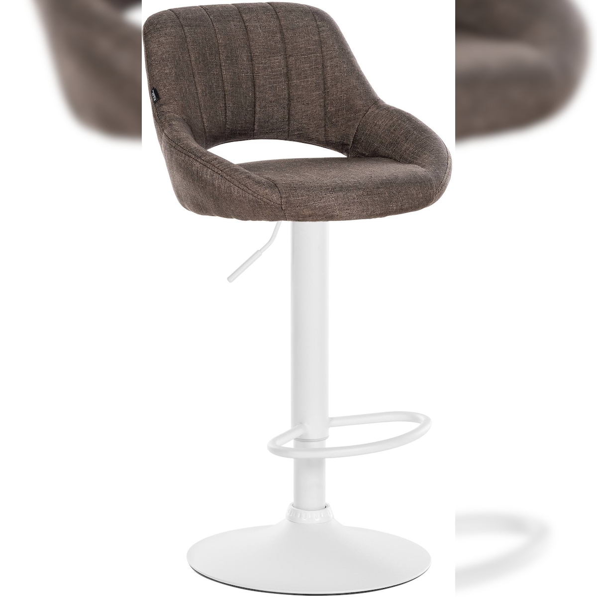 CLP Barhocker Milet Stoff braun/weiß Image