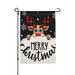 Elk Christmas Garden Flags Double Sided Burlap Merry Christmas Flag Winter Yard Outdoor Decoration 12x18 Inch