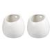 WINOMO 2pcs Hanging Planter Outdoor Round Pots Wall Plant Containers Whiteware Ceramic Succulent Planter Flower Pot Vase without