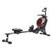 Sunny Health & Fitness Hydro + Dual Resistance Smart Magnetic Water Rowing Machine in Black - SF-RW522017BLK