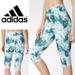 Adidas Pants & Jumpsuits | Adidas Supernova Climalite 3/4 Cropped Capri Leggings Printed | Color: Green | Size: M