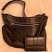 Coach Bags | Coach Leather Shoulder Bag | Color: Black/Silver | Size: 13 X 9 X 1