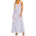Free People Dresses | Free People Tiers For You Crochet Lace Maxi Dress Cornflower Combo Sky Blue A-10 | Color: Blue/Red | Size: M