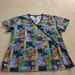 Disney Tops | Disney Scrub Top Kermit The Frog Size Small | Color: Blue/Green | Size: S