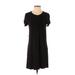 Ann Taylor LOFT Casual Dress - Shift: Black Solid Dresses - Women's Size Small