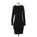 Jonathan Martin Casual Dress - Sheath: Black Solid Dresses - Women's Size Small