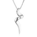 Hot Diamonds Diamond and Silver Spiral Pendant with Sterling Silver Box Chain of Length 40+5 cm Extender