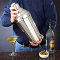 Shaker Boston Bar à cocktail en acier inoxydable grand shaker ensemble de 3 pièces ustensiles de