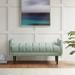 Madison Park Irvington Upholstered Modern Accent Bench - Seafoam