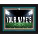 Black Miami Dolphins 12'' x 16'' Personalized Framed Field Spotlight Print