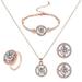 Kayannuo Christmas Clearance A Set Of Four Women s Jewelry Accessories Necklaces Earrings Bracelets Rings Gifts For Women