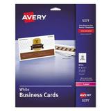 Avery Avery Printable Microperforated Business Cards With Sure Feed Technology Laser 2 X 3.5 White Uncoated 250-Pack