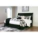 Signature Design by Ashley Chylanta Low Profile Sleigh Bed Wood in Black/Brown | 55 H x 64 W x 90 D in | Wayfair B739B2
