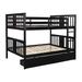 Full Over Full Standard Bunk Bed by Harper&Bright Designs | 62.9 H x 56.5 W x 79.6 D in | Wayfair CB009009AAP_LE