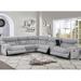 Gray Reclining Sectional - Wade Logan® Billiejean 227.5" Wide Symmetrical Reclining Corner Sectional Polyester | 41 H x 227.5 W x 40 D in | Wayfair