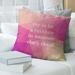 East Urban Home Faux Gemstone Try To Be a Rainbow Quote Pillow Polyester/Polyfill blend in Pink | 26 H x 26 W x 4 D in | Wayfair