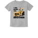 Tstars Boys Big Brother Shirt - Tractor-Themed Graphic Tee - Perfect Sibling Gift for Pregnancy Announcements and Birthdays - Fun and Comfortable Kids Apparel - 12M Gray