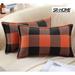 SR-HOME Set Of 2 Fall Throw Pillow Covers, Farmhouse Buffalo Plaid Check Decorative Pillow Covers For Bed Couch Sofa Linen | 12 H x 20 W in | Wayfair