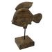 Highland Dunes Cloe Clown Figurine Wood in Brown/Gray | 10 H x 13 W x 3 D in | Wayfair C06C17C66E39490B902064E045A1E985