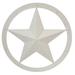 Ebern Designs Metal White Western Lone Star Circle Sign Hanging Wall Décor Metal | 23 H x 23 W x 2 D in | Wayfair ADDD20830FB74068BD7E33C69C4DD585
