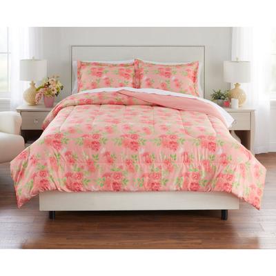 Allison 3-Pc. Comforter Set by BrylaneHome in Light Coral (Size FULL)