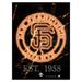 Black San Francisco Giants 12'' x 16'' Framed Circle Logo Print