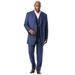 Men's Big & Tall KS Signature Easy Movement® Two-Button Jacket by KS Signature in Navy Check (Size 62)