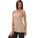 Plus Size Women's Cami Top with Adjustable Straps by Jessica London in New Khaki (Size 12)