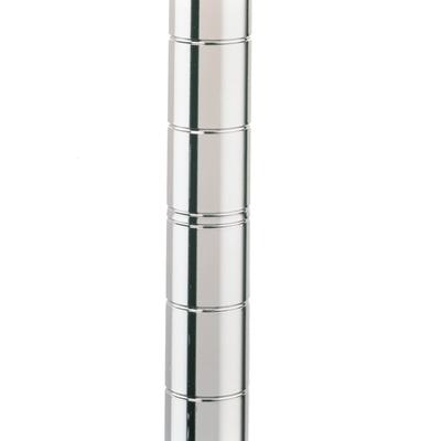 Metro 74P 74 1/2" Super Erecta Shelving Post w/ 2" Number Increments, Chrome, Silver