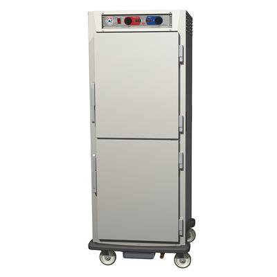Metro C599-SDS-U Full Height Insulated Mobile Heated Cabinet w/ (17) Pan Capacity, 120v, Clear Half Doors, Aluminum, Stainless Steel