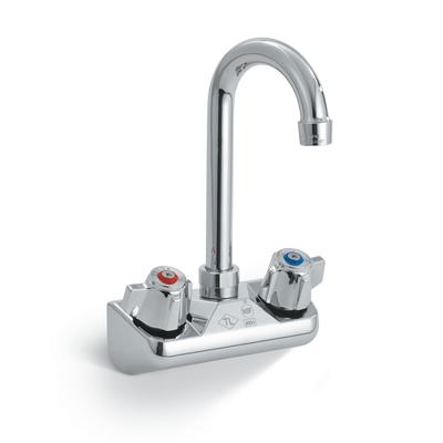 Vollrath 2613 Splash Mount Faucet - Gooseneck Spout, 4" Centers