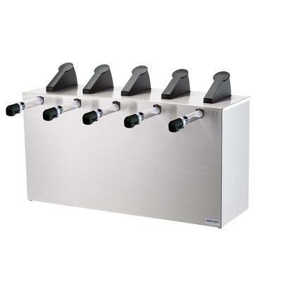 Server 07060 SE-5 Server Express w/ (5) Pumps, 1 oz. Yield, Stainless Base & Lid, Silver