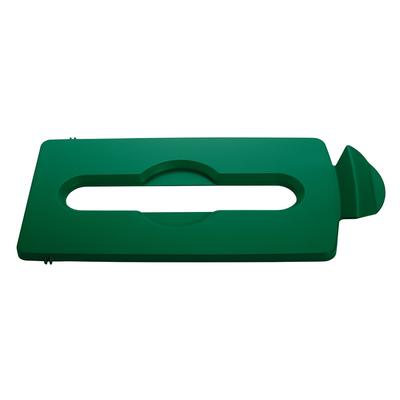 Rubbermaid 2007886 Hinged Lid Insert for 23 gal Slim Jim Recycling Containers - Paper, 16 1/2" x 8", Green, Polypropylene