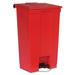 Rubbermaid FG614600RED 23 gal Rectangle Plastic Step Trash Can, 19 4/5"W x 16 1/2"D x 32 3/5"H, Red, 23 Gallon