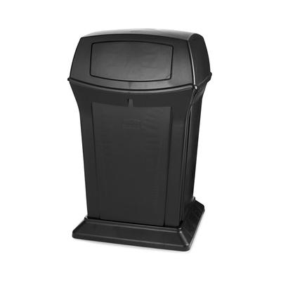 Rubbermaid FG917188BLA 45 gal Outdoor Decorative Trash Can - Plastic, Black, Fire-Safe