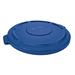 Rubbermaid FG263100BLUE Round Flat Top Trash Can Lid - Plastic, Blue, 32 Gallon