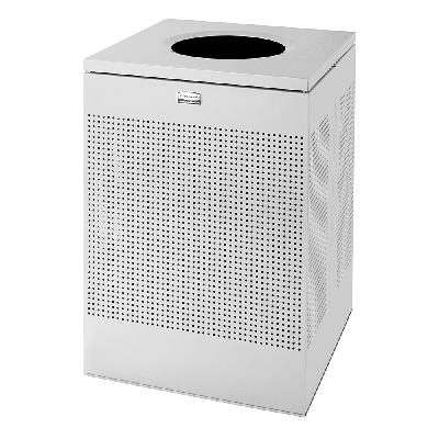 Rubbermaid FGSC22EPLSM 40 gal Indoor Decorative Trash Can - Metal, Silver, 40 Gallon, Open Top