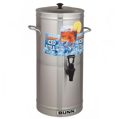 Bunn TDS-3.5 3 1/2 gal Round Iced Tea Coffee Dispenser w/ Handles, Stainless, Stainless Steel