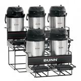 Bunn UNIV-4 APR Universal Airpot Rack, For 5 Airpots, Holds 3 Upper/2 Lower, Vinyl-Coated Steel Wire